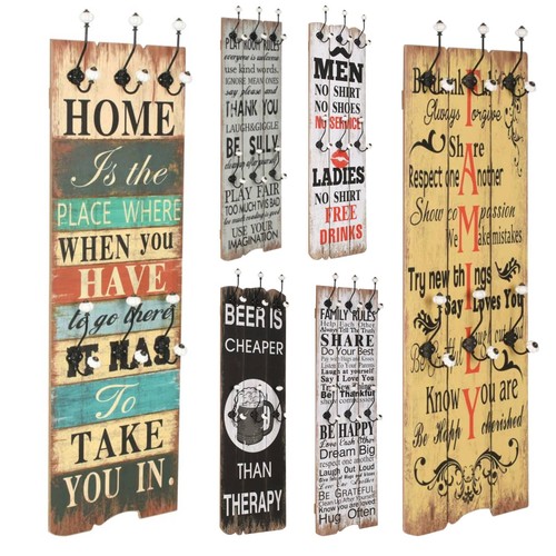 Wandgarderobe mit haken holz - mit,